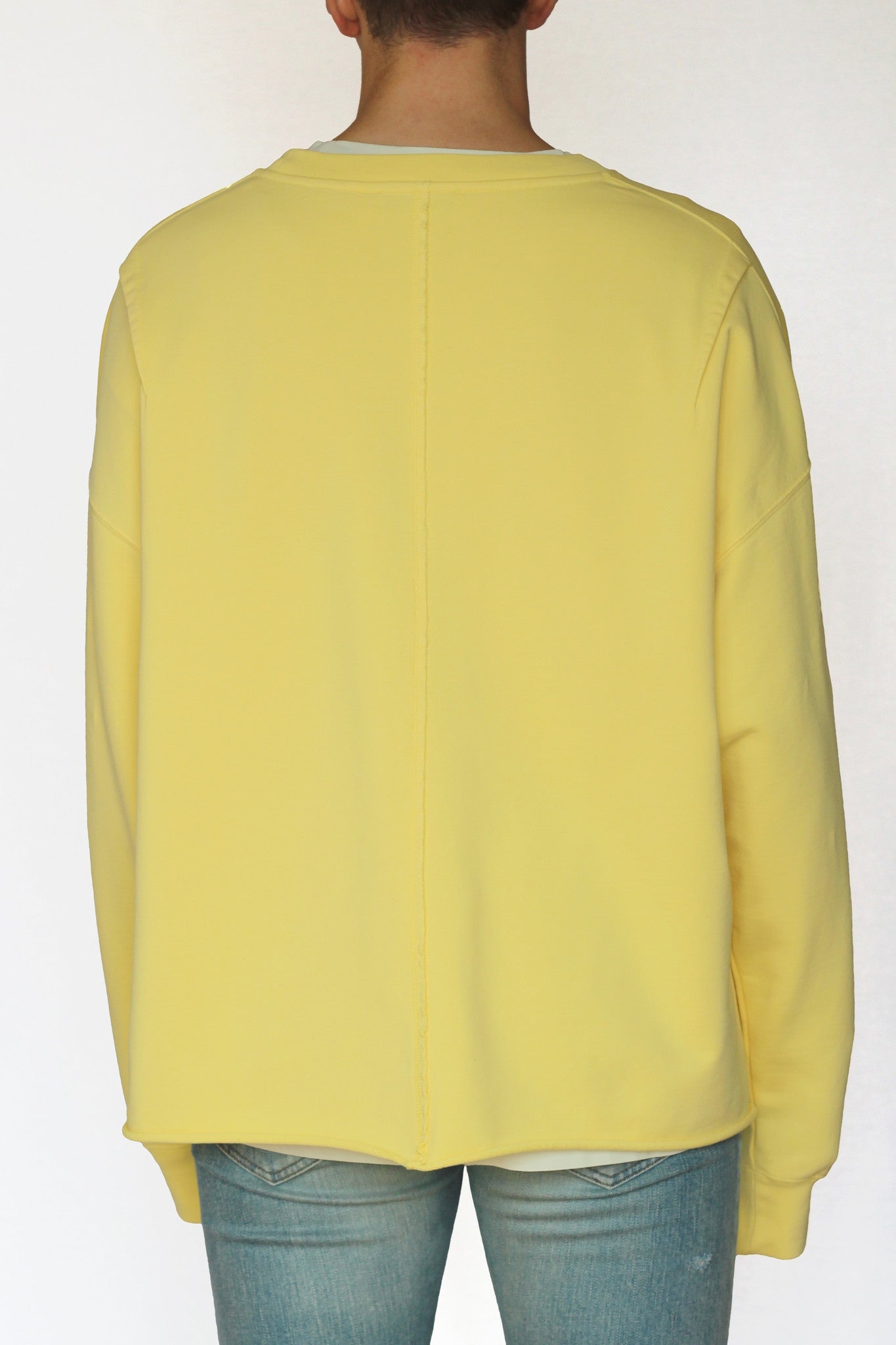 oversized raw-edge sweatshirt - optimist yellow - Commun des Mortels