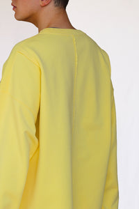 oversized raw-edge sweatshirt - optimist yellow - Commun des Mortels