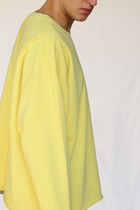 oversized raw-edge sweatshirt - optimist yellow - Commun des Mortels
