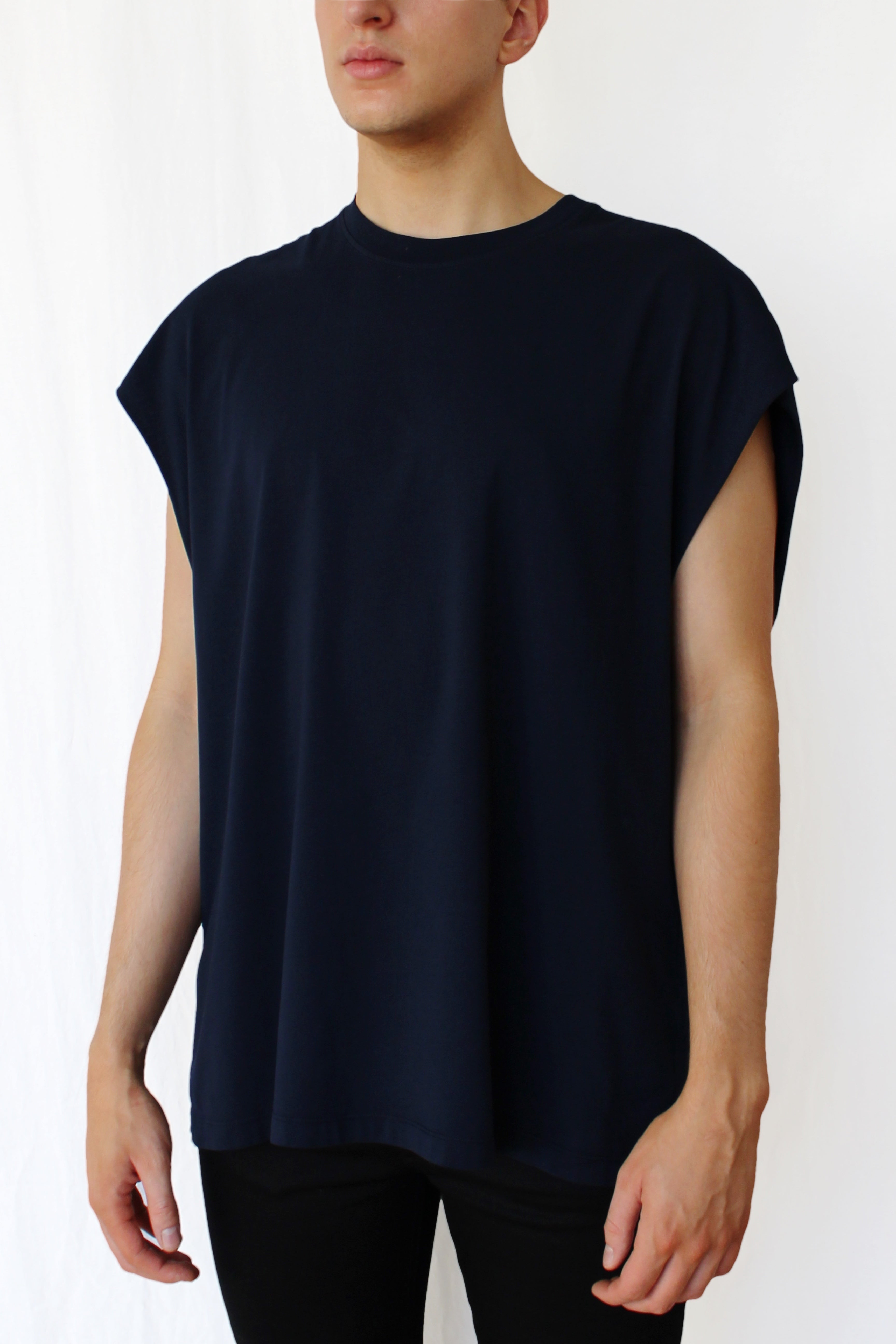 muscle t-shirt - navy blue - Commun des Mortels