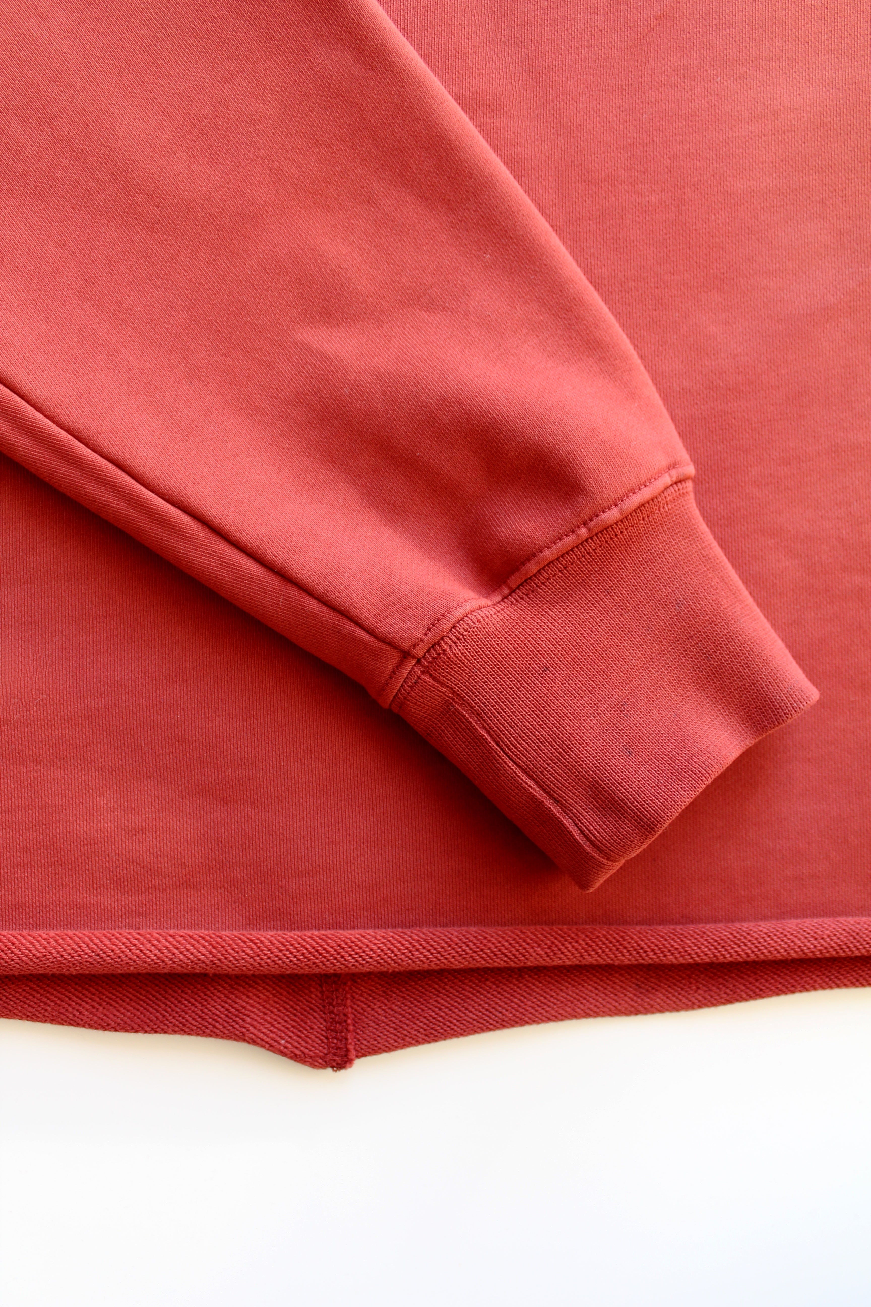 oversized raw-edge sweatshirt - cinnabar red - Commun des Mortels