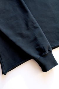 oversized raw-edge sweatshirt - nori black - Commun des Mortels