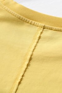 oversized raw-edge sweatshirt - optimist yellow - Commun des Mortels