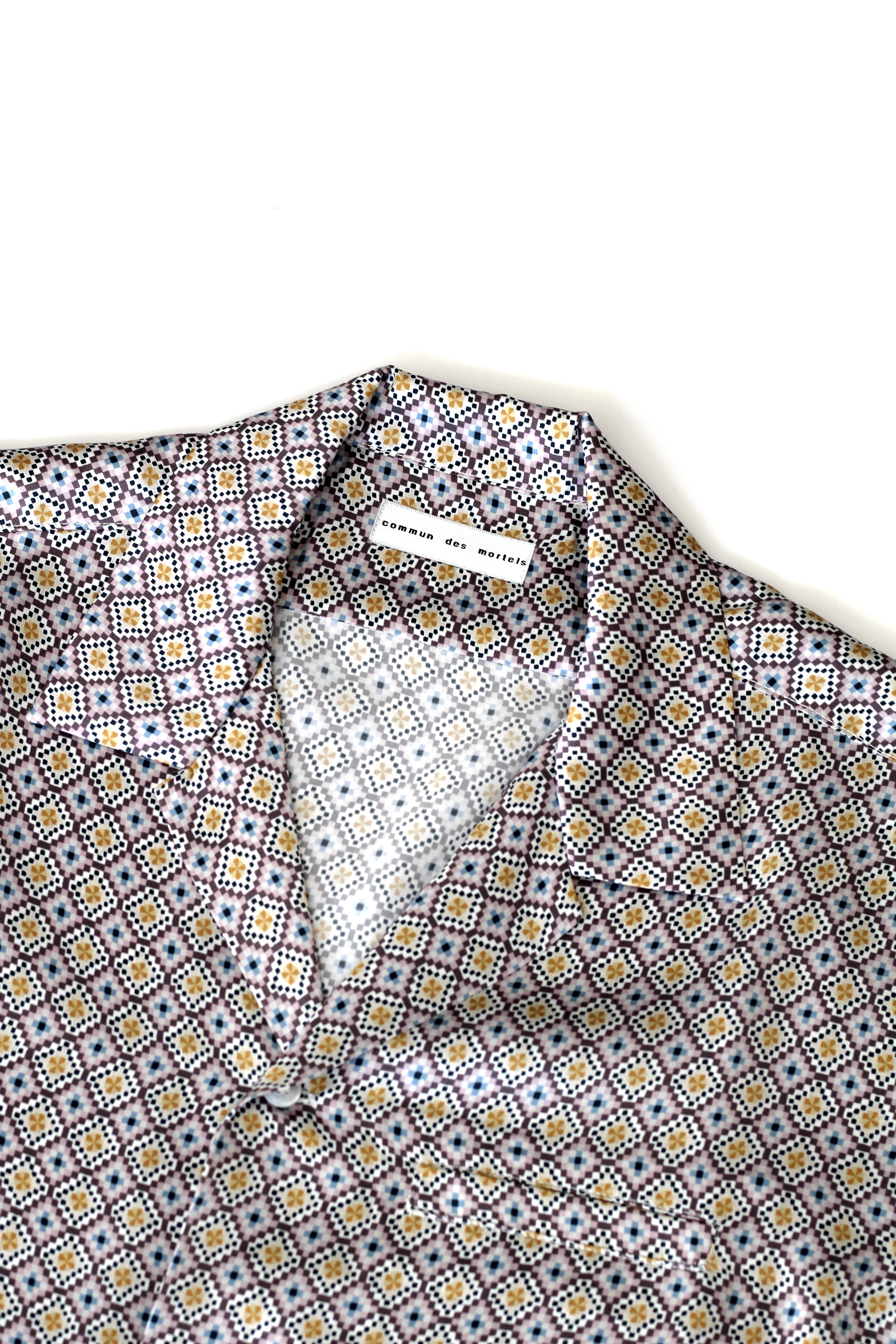 silk camp collar shirt - tundra mauve - Commun des Mortels